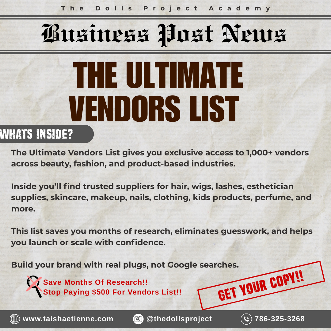 The Ultimate Vendors List